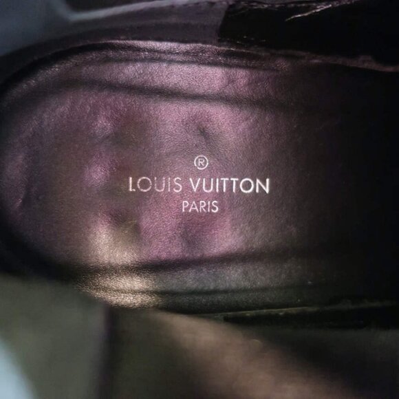 Louis Vuitton Discovery Ankle Boots Black Leather & Monogram Canvas Size 37.5 - Picture 7 of 16